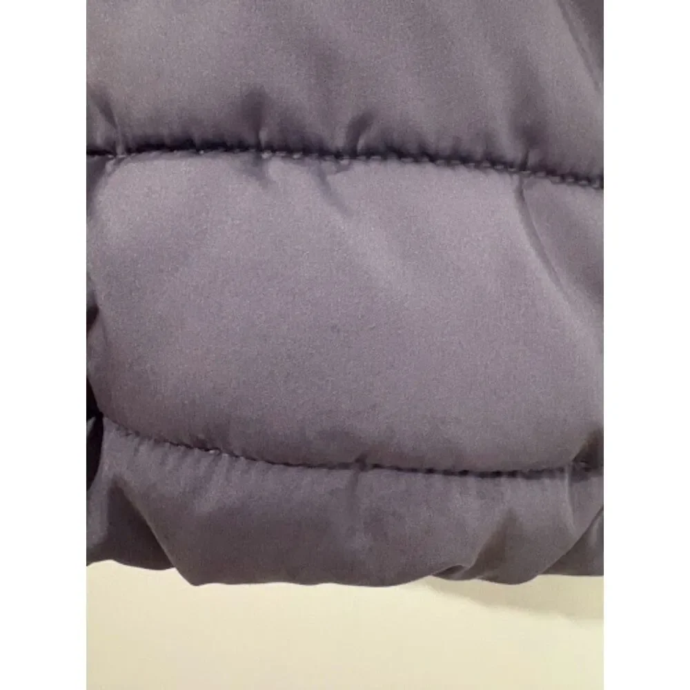 PUMA Girls 4T Puffer Vest Gray Neon Logo Full Zip Quilted Toddler